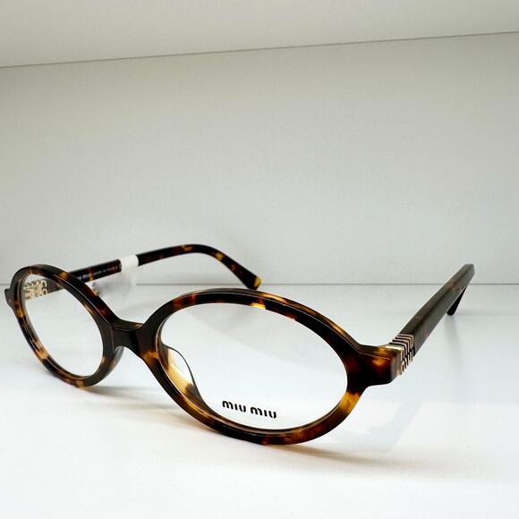 Miu Miu Accessories - NEW MIU MIU Womens Eyeglasses Brown Oval Full Rim Frames 50-18mm Rx-able Womens